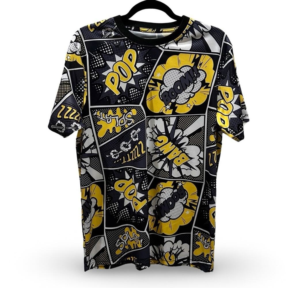 OH‎ SNAP by Drill Comic Book Print Shirt Size Medium Geek Chic Pop Culture
